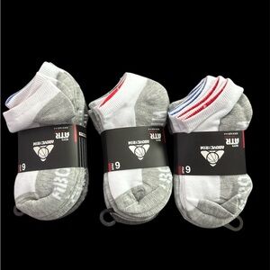 NWT- Above the Rim White and Gray no show Socks Set